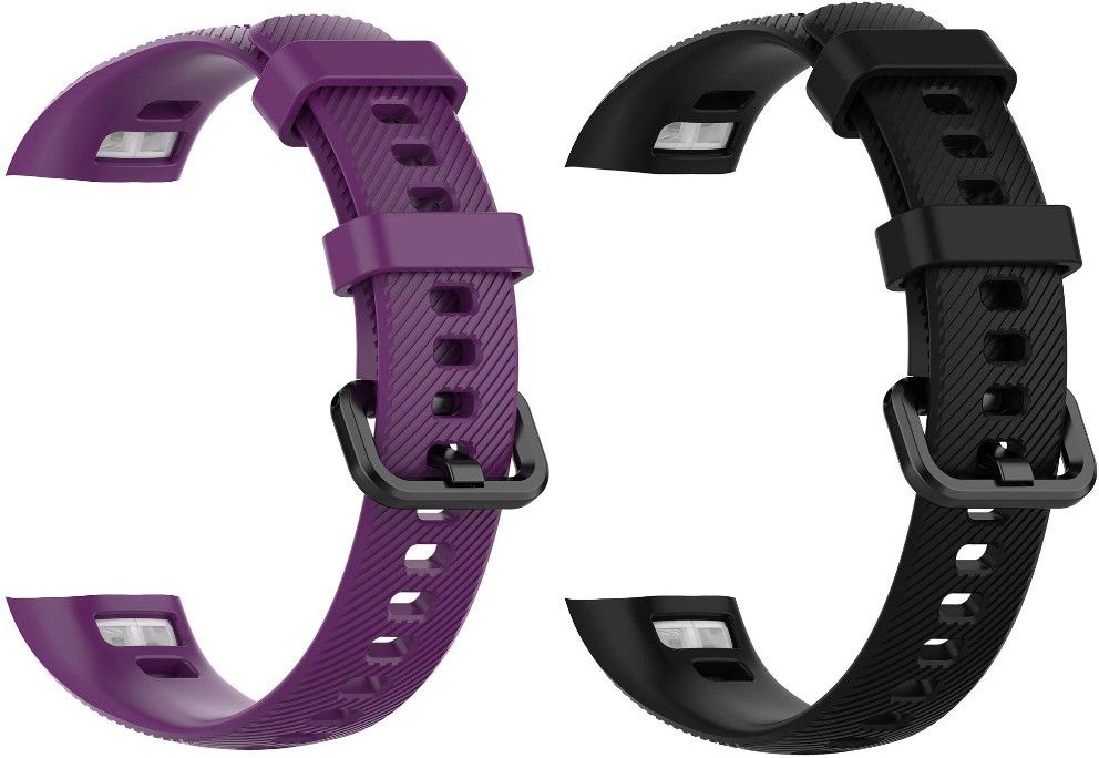 Epaal Silicone Strap for Honor Band 5 & Honor Band 4 (Purple & Black) Smart Watch Strap-picture-21