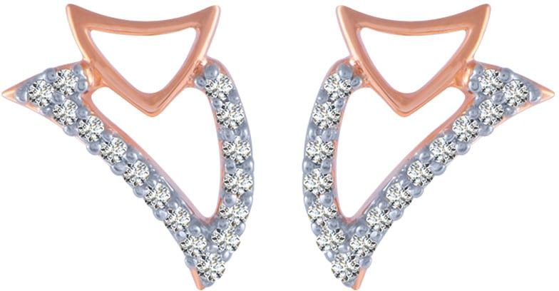 PC Chandra Jewellers Rose Gold 14kt Stud Earring-image-4