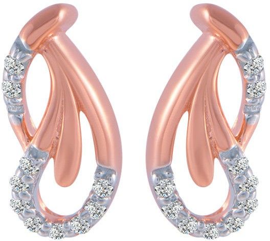 PC Chandra Jewellers Rose Gold 14kt Stud Earring-image-14