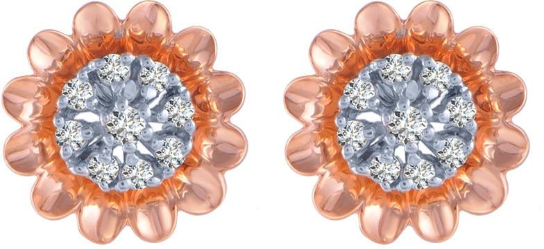 PC Chandra Jewellers Rose Gold 14kt Stud Earring-image-48