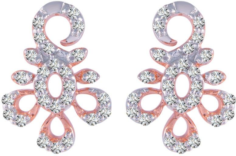 PC Chandra Jewellers Rose Gold 14kt Stud Earring-image-18