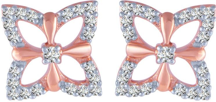 PC Chandra Jewellers Rose Gold 14kt Stud Earring-image-25