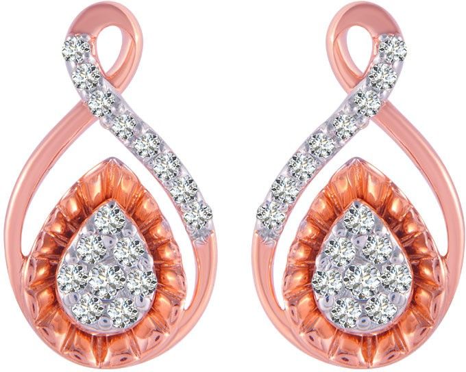 PC Chandra Jewellers Rose Gold 14kt Stud Earring-picture-13