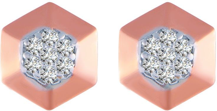 PC Chandra Jewellers Rose Gold 14kt Stud Earring-image-31