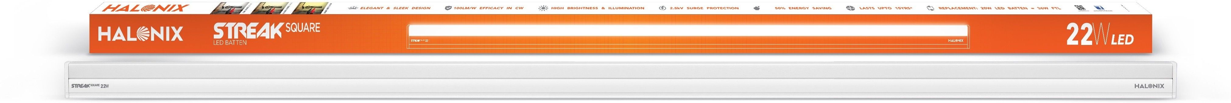LED BATTEN STREAK SQUARE 22W CW 22 W 60 cm Tube Light-image-6