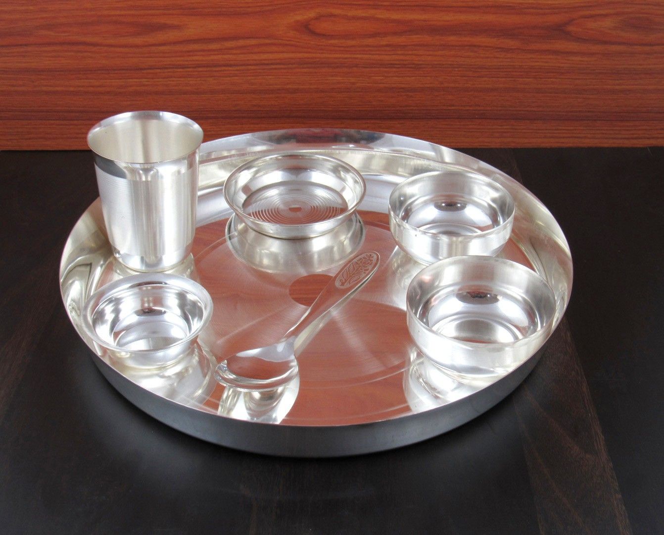 Pack of 7 Silver Plated 12 Inch Buffet Dinner Set for Gift, Dinner Set-image-47