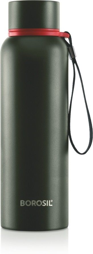 borosil Trek Vacuum Insulated Water Bottle, 20 Hours Hot & 24 Hours Cold, 700 ml, Green 850 ml Flask-picture-32