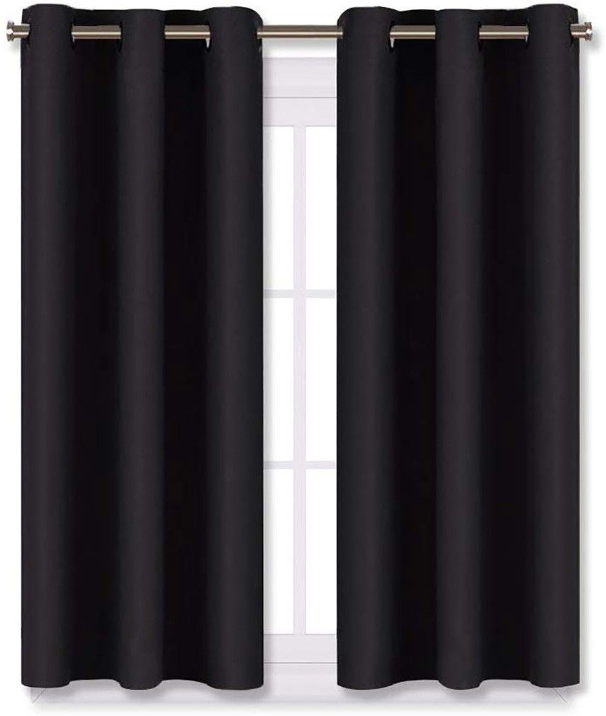 152.2 cm (5 ft) Silk Semi Transparent Window Curtain (Pack Of 2)-image-36