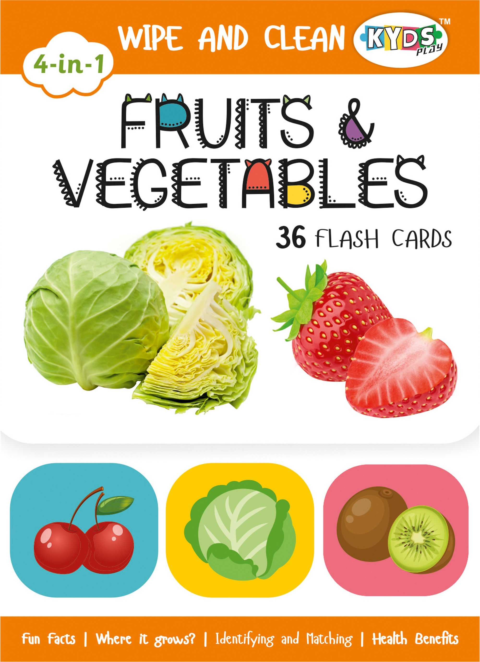 kyds play Fruits & Vegetables - Wipe & Clean Activity Flash Cards for Kids-picture-30