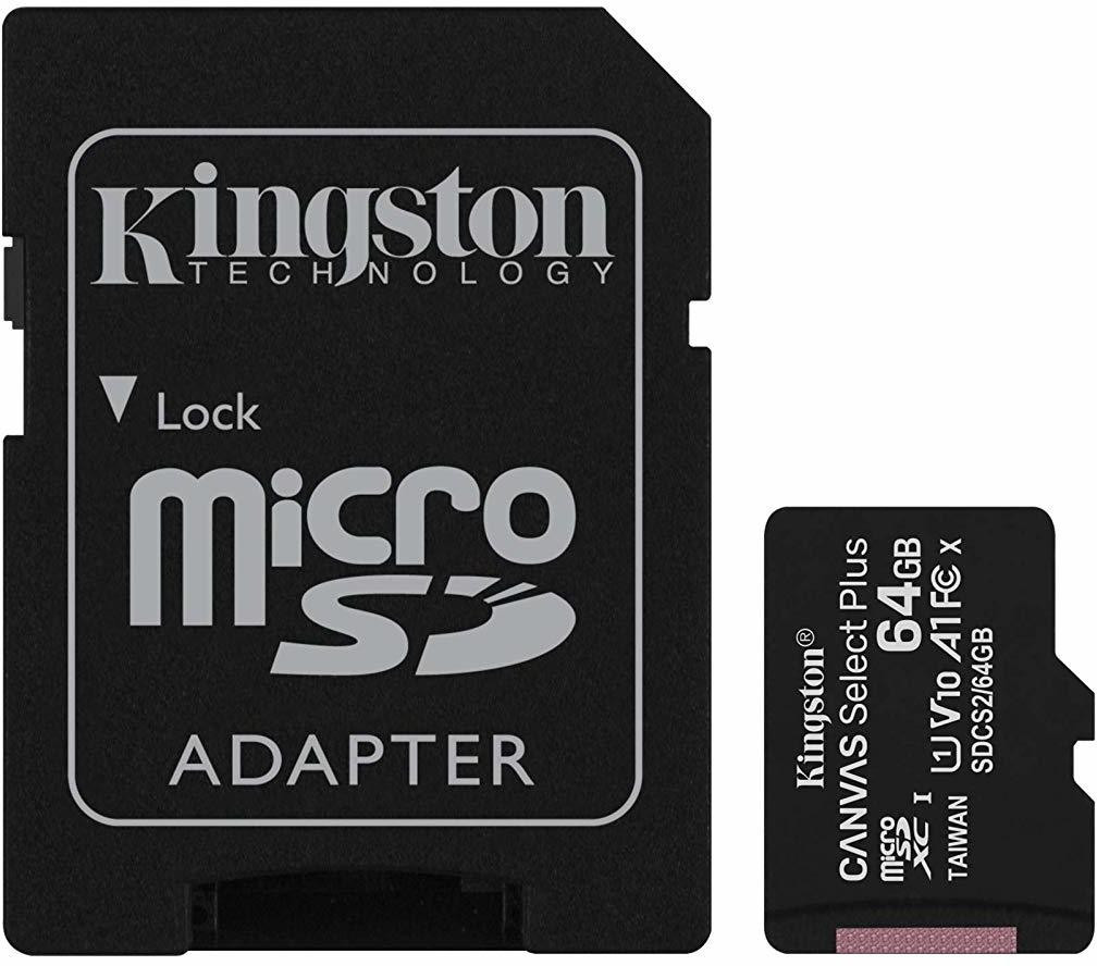 KINGSTON SDCS2/64GBIN Canvas Select Plus A1 64 GB MicroSDXC Class 10 100 MB/s Memory Card Compatible with Mobile image 1
