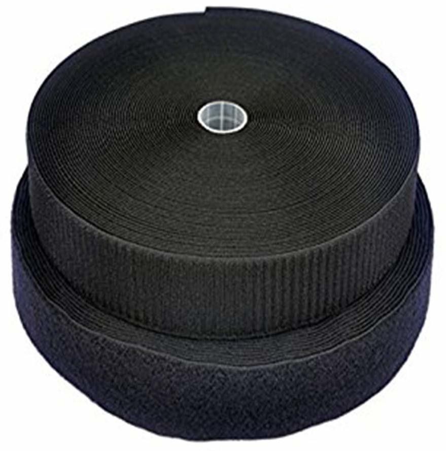 cryonics india Velcro Hook and Loop Fastening Stick Grip tape roll strips Used in Sofas Backs, Footwear, Pillow Covers, Bags, Purses, Curtains (25 m Hook + 25 m Loop) Black Sew-on Velcro-picture-16
