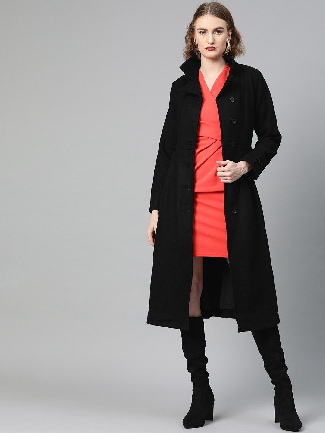 athena Wool Solid Coat For Women-picture-26