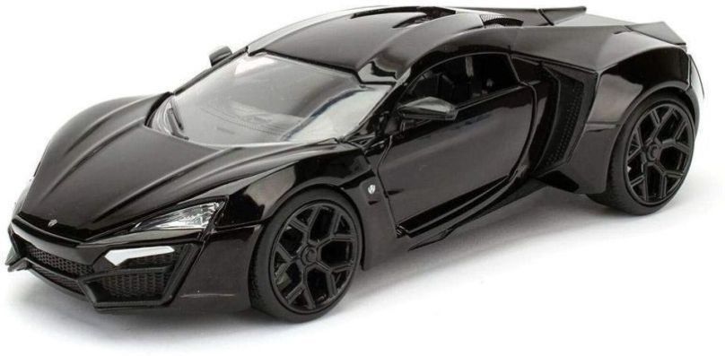 quasar 1:32 Scale Die-cast Metal Model Black Lykan Hypersport Sport Pull Back Car Toy with Openable Doors, Light and Sound Effects for Boys Girls Kids-picture-13