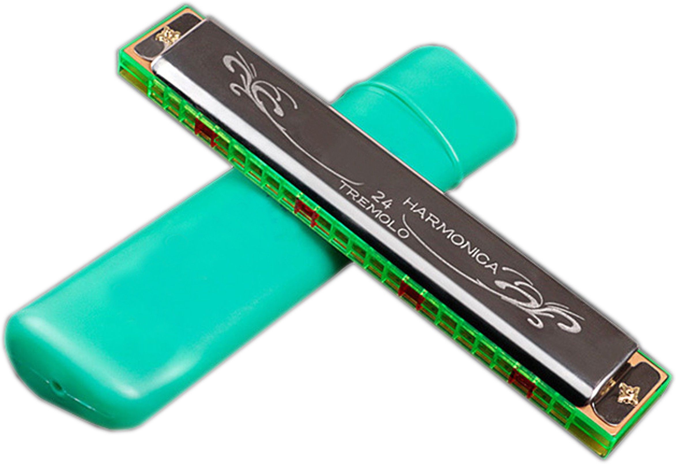 mgp fashion Tremolo Harmonica Wide Vocal Range Instrument 24 Hole 48 Tone Key C easy to Play Mouth Organ-picture-23