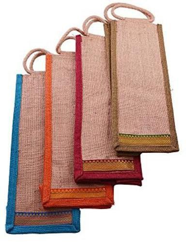 sanchi creation Marvell Jute 2 L Bottle Bags (Multicolored)- Pack of 4-picture-32
