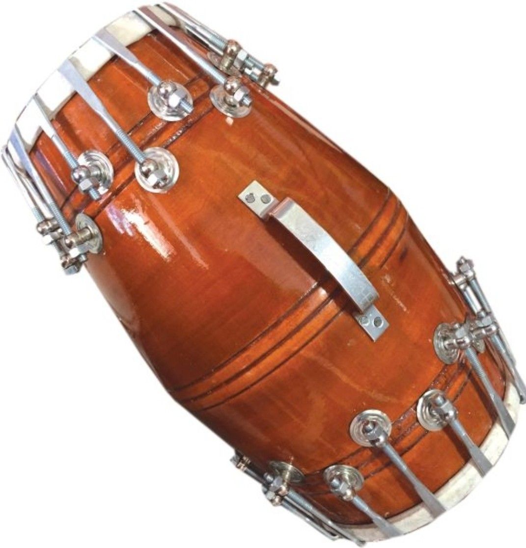 gt manufacturers Orange Polish Dholak Nut & Bolts Dholak-picture-25