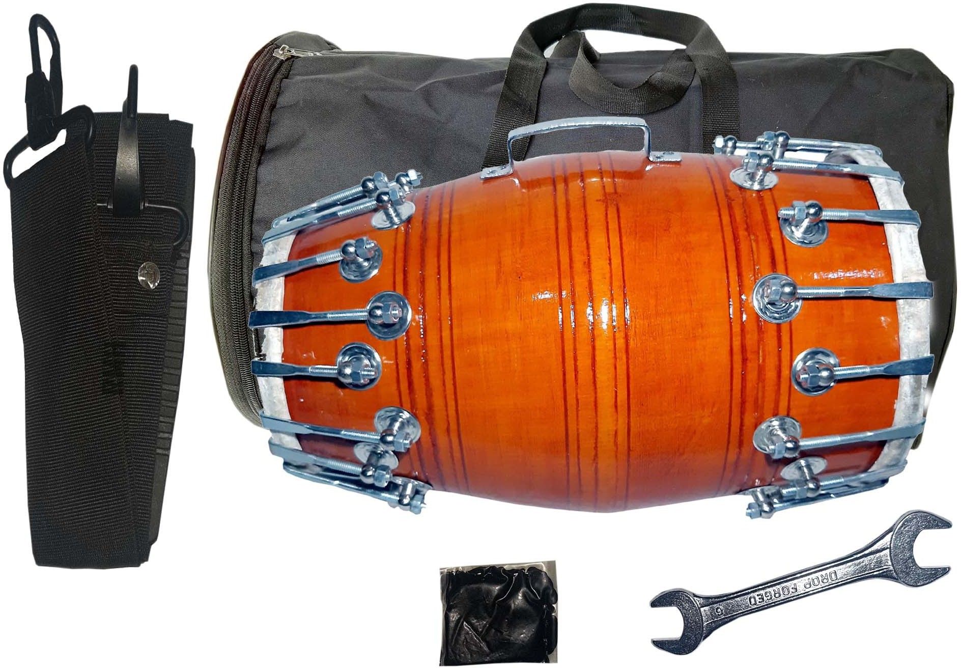 gt manufacturers Full Tool Kit Dholak With Bag ,Balt ,key And Masala Packit Nut & Bolts Dholak-picture-24