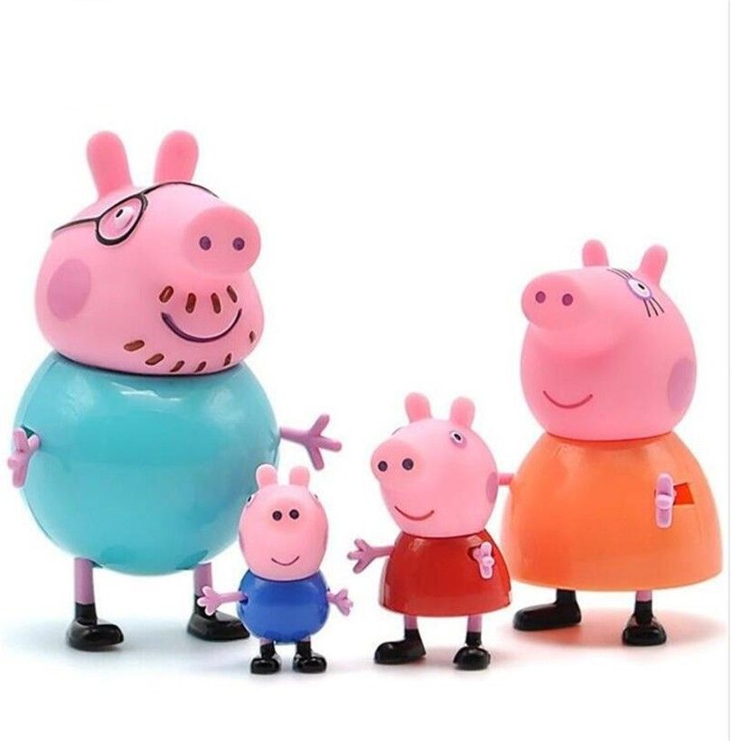 Cute Mini Pig Family Figurines- Action Figure Toy- (4 pcs/Set)-image-34