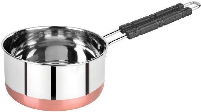 Stainless Steel Copper bottom Sauce Pan / MILK PAN / TEA PAN Capacity:- 1 Liter NO: 1 Sauce Pan 15.5 cm diameter 1 L capacity-image-40