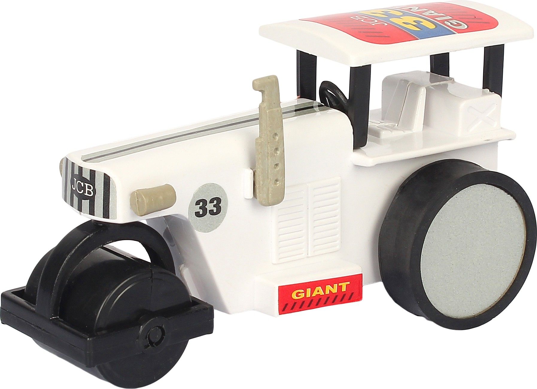 Pull Back Road Roller Small | No Battery No Remote|Miniature Scaled Models | TATA City Team | Dinky Cars | White-image-6
