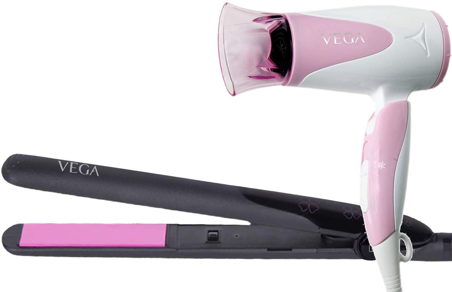 VEGA Hair Straightener VHSH-18 & 1000W Hair Dryer VHDH-05 Personal Care Appliance Combo