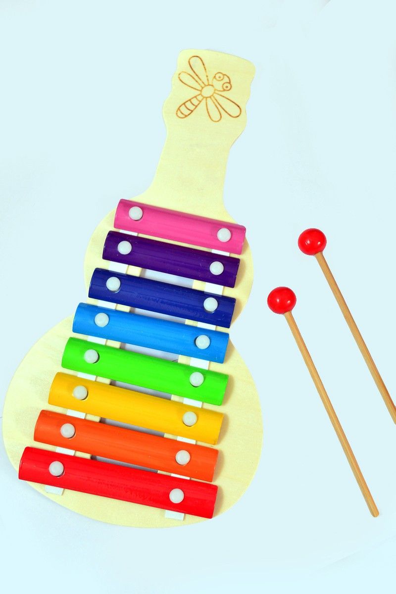 Wooden Xylophone Guitar Model Musical Toy for Children with 8 Note - Return gifts for kids-image-42