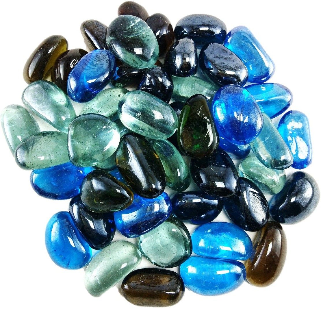 ds creations Multi-color Kaju Glass stone/Pebble, approx 50 pieces Regular Asymmetrical Crystal Pebbles-picture-4