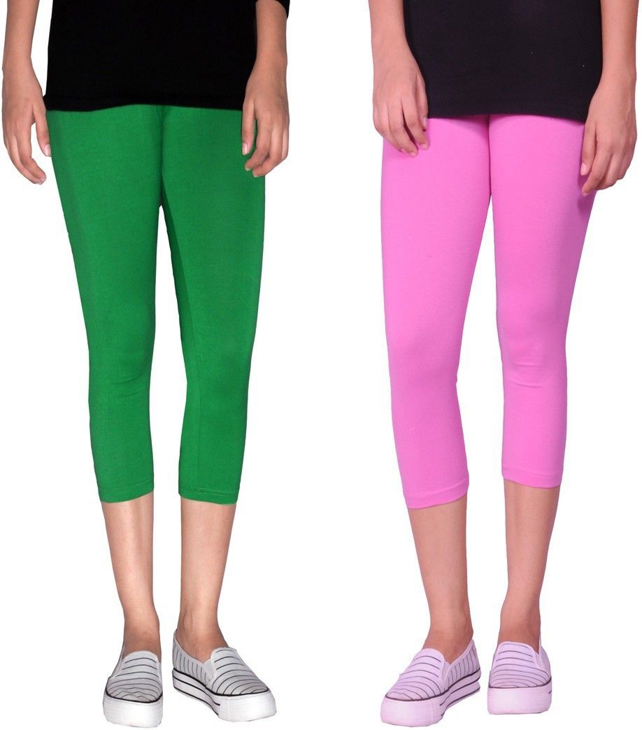 tanunni Women Green, Pink Capri-picture-21