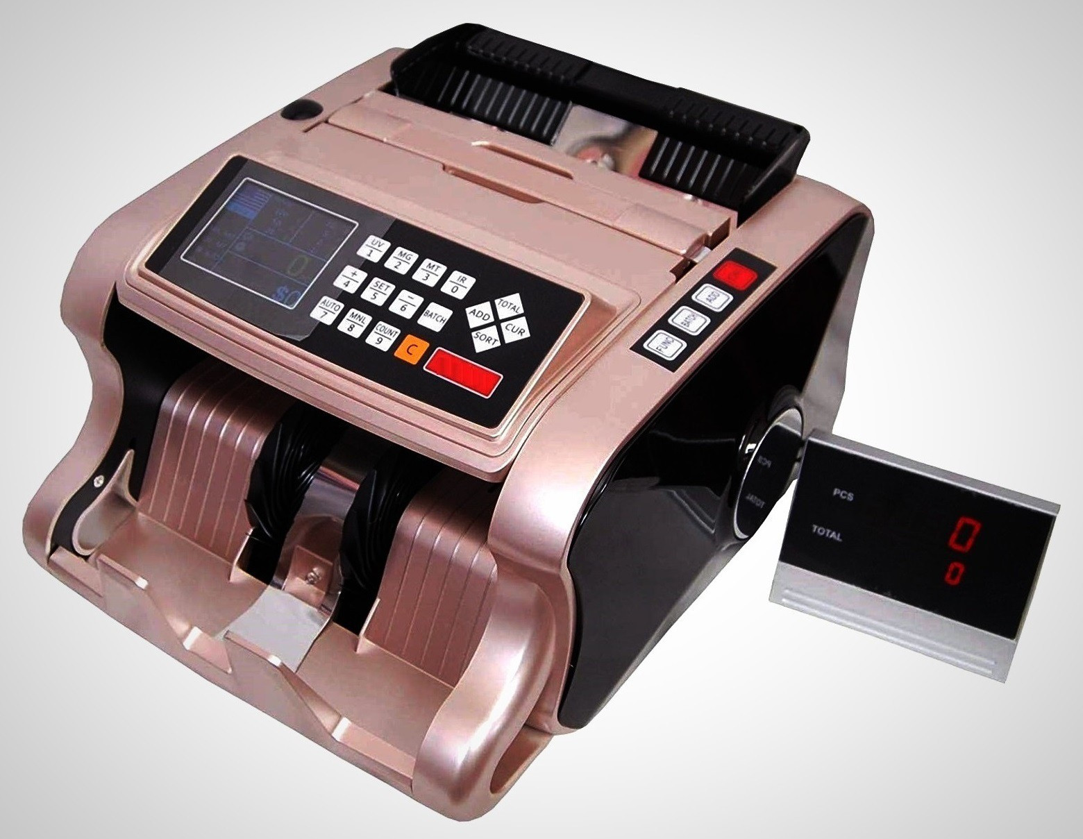Drop2Kart MixValue Counter, UV/MG/IR/MT FakeNote Detection Note Counting Machine image 1