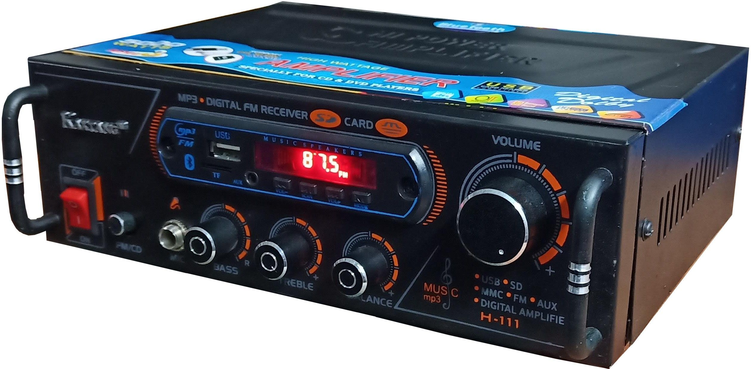 remix Full Black and orange Digital Stereo With BT/ USB/ SD-Card /FM /AUX 5000 W AV Power Amplifier-image-43