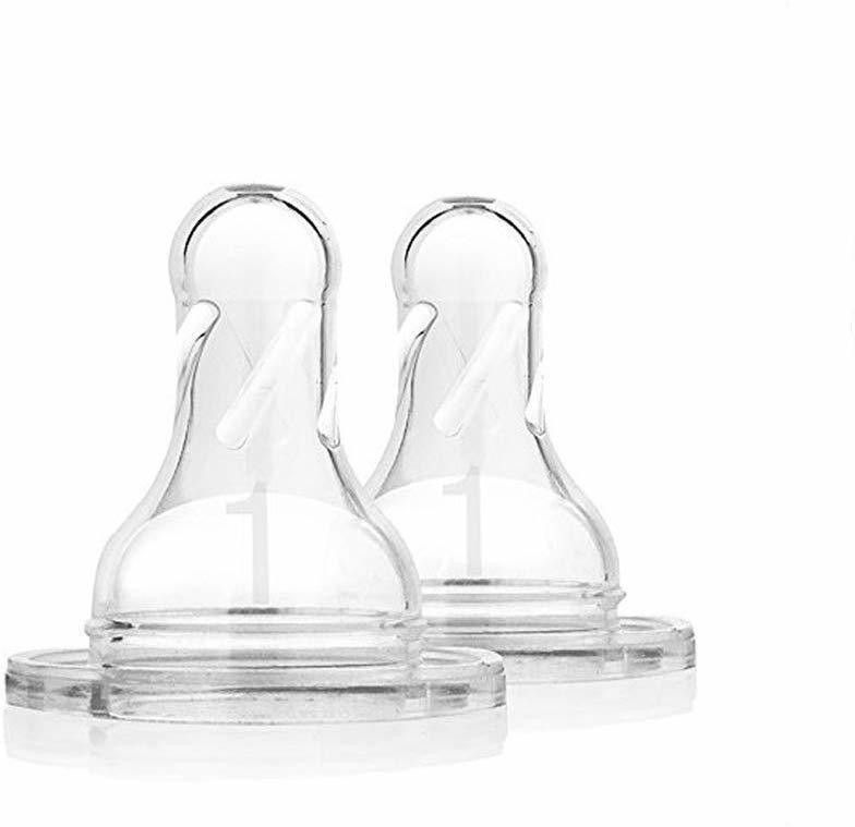 Level 1 Silicone Narrow Neck Nipple - 2Pack Medium Flow Nipple-image-33