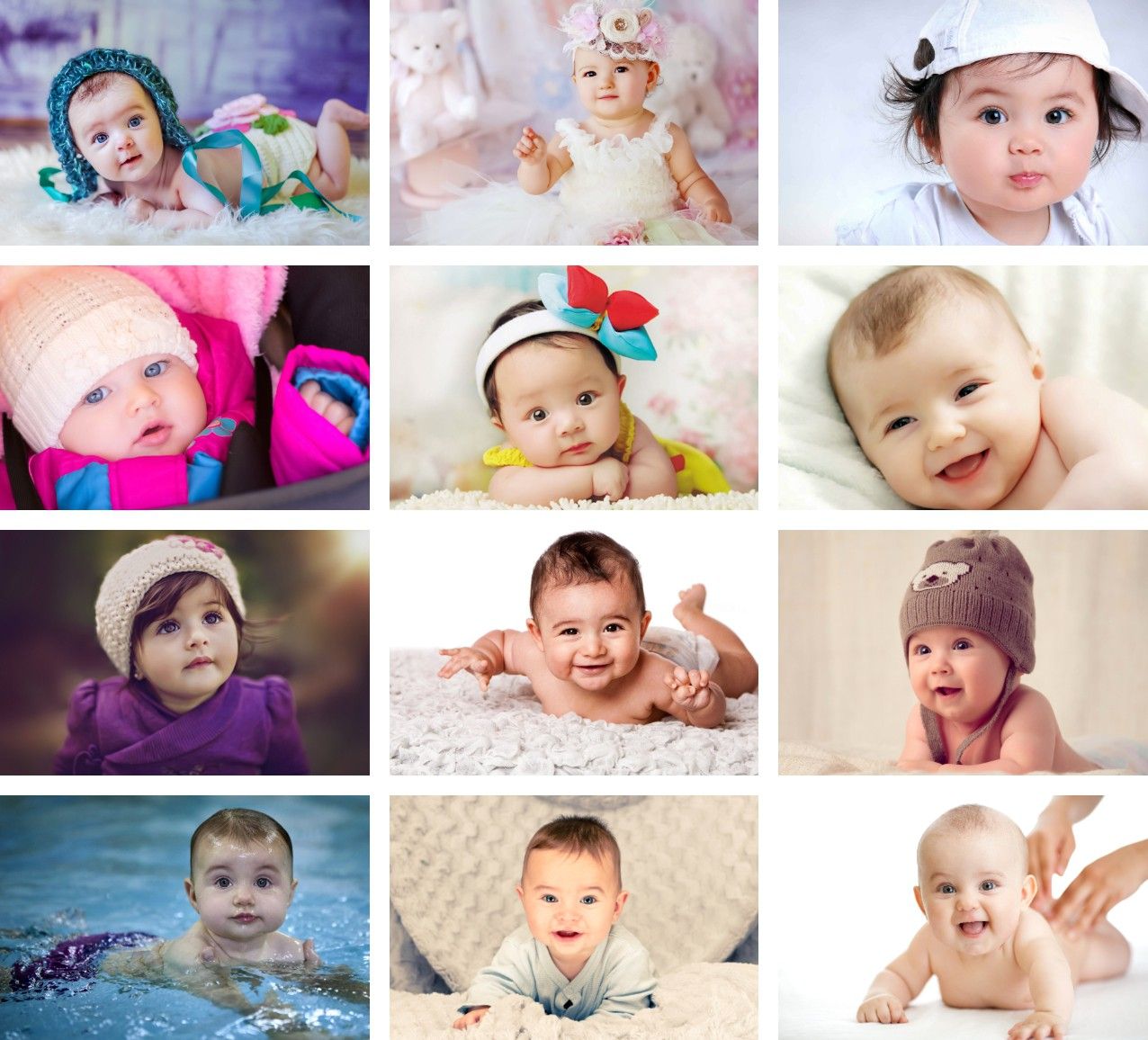 Set of 12 Cute Baby Combo Posters Photographic Paper-image-29
