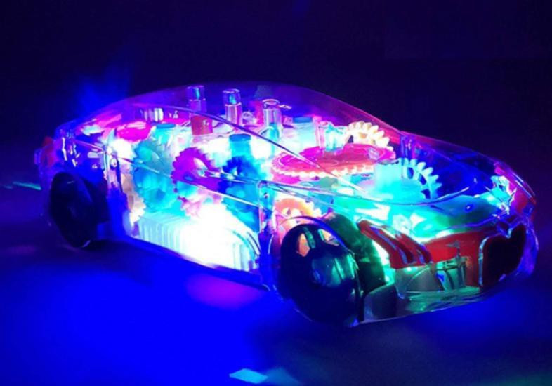 anuj 3D Super Car Toy, NKZ Toy with 360 Degree Rotation, Gear Simulation Mechanical image 1