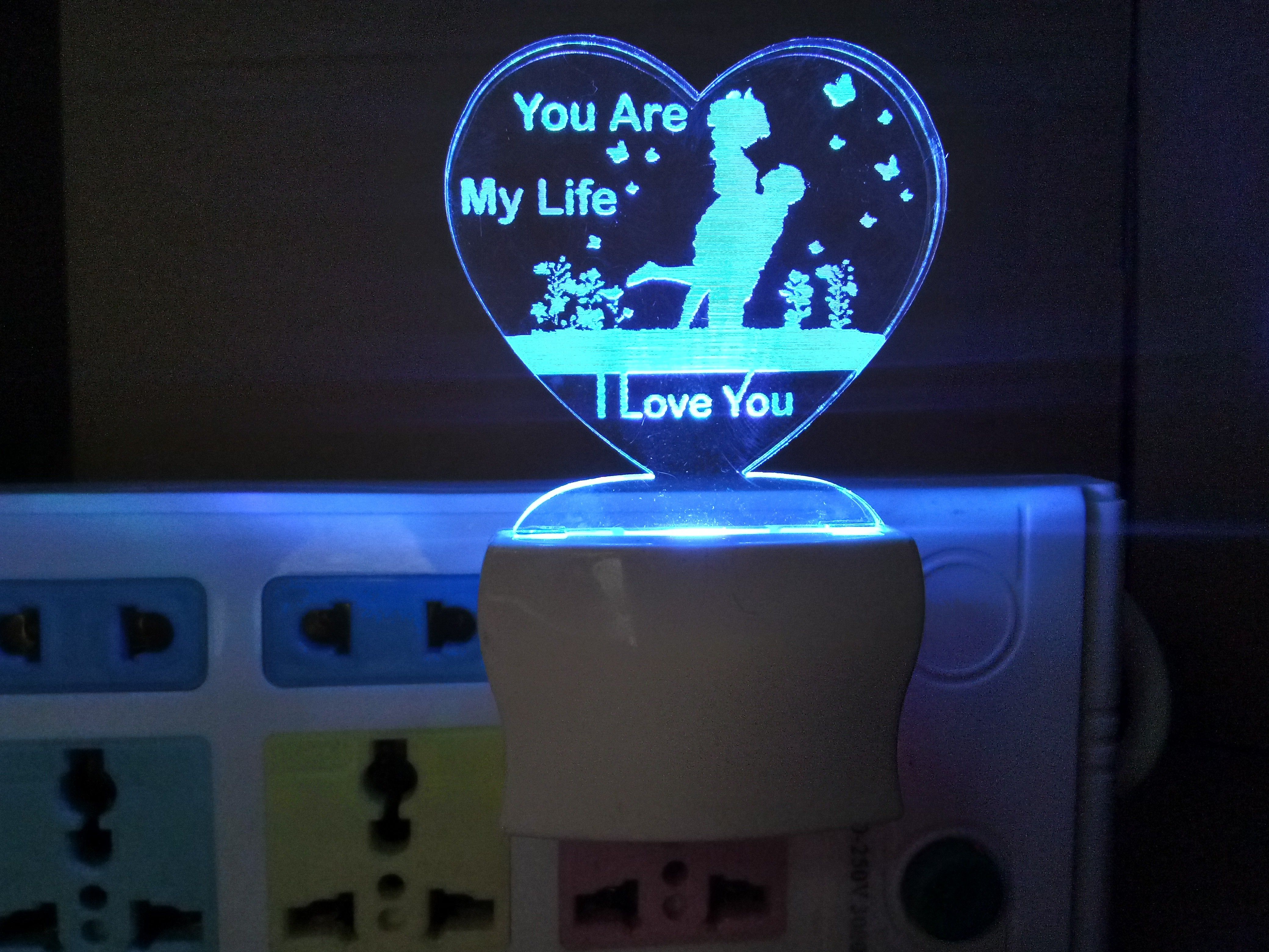 ukani Acrylic Night Lamp with 7 Color Changing you are my love Night Lamp-picture-31