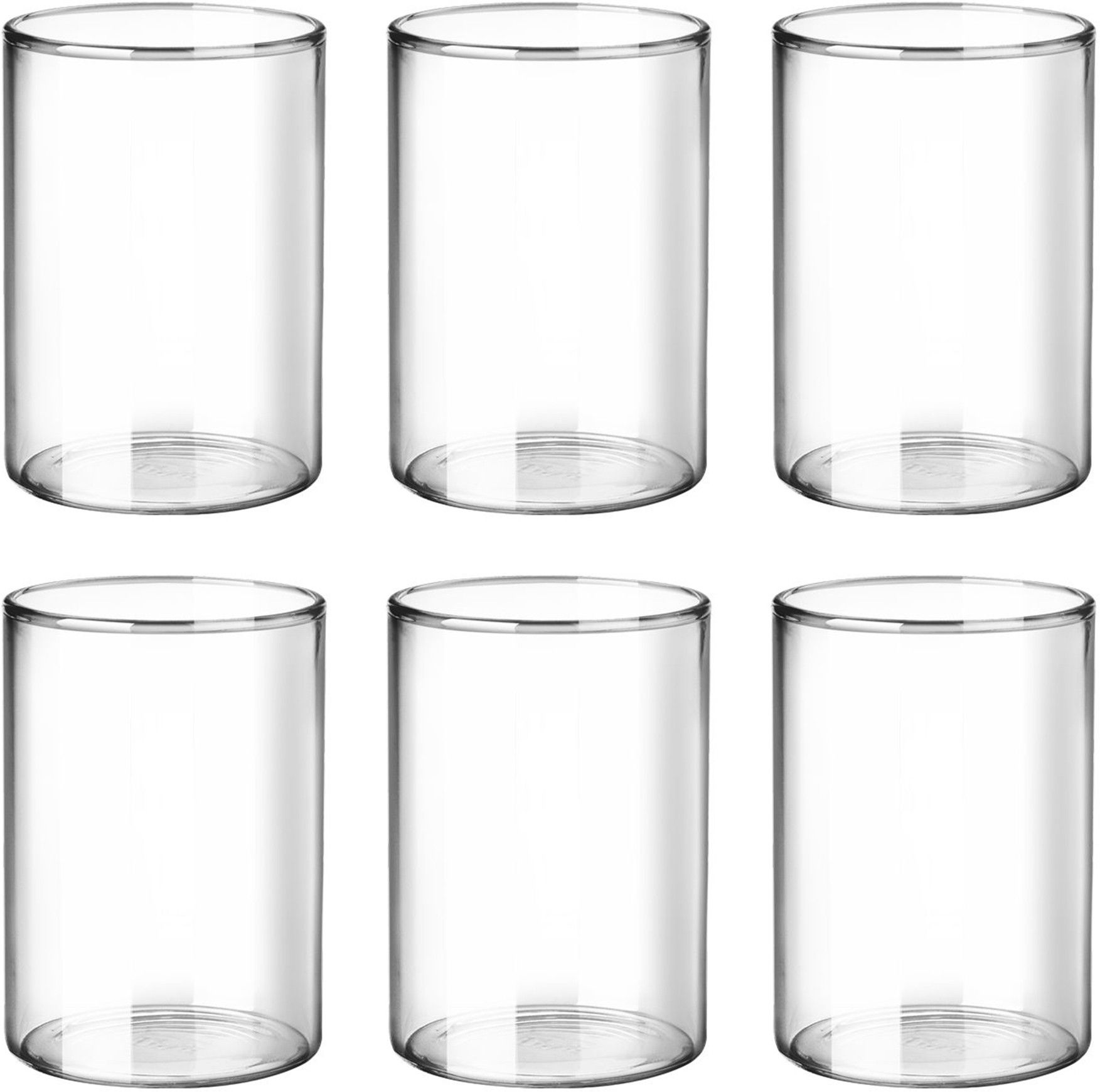 (Pack of 6) Vector Borosilicate Glass Tumbler 300 ml Glass Set Water/Juice Glass