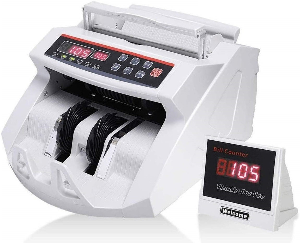 Drop2Kart BillCounter with UV/MG Counterfeit Note Detection & LED Display Note Counting Machine image 1