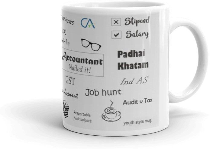 CA (Chartered Accountant) Bone China Coffee Cup 330Ml Best Accountant Gift , Gift For CA Ceramic Coffee Mug-image-5