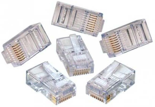 Mak World RJ45 Lan Connector Pack of 100 Pcs Network Interface Card image 1