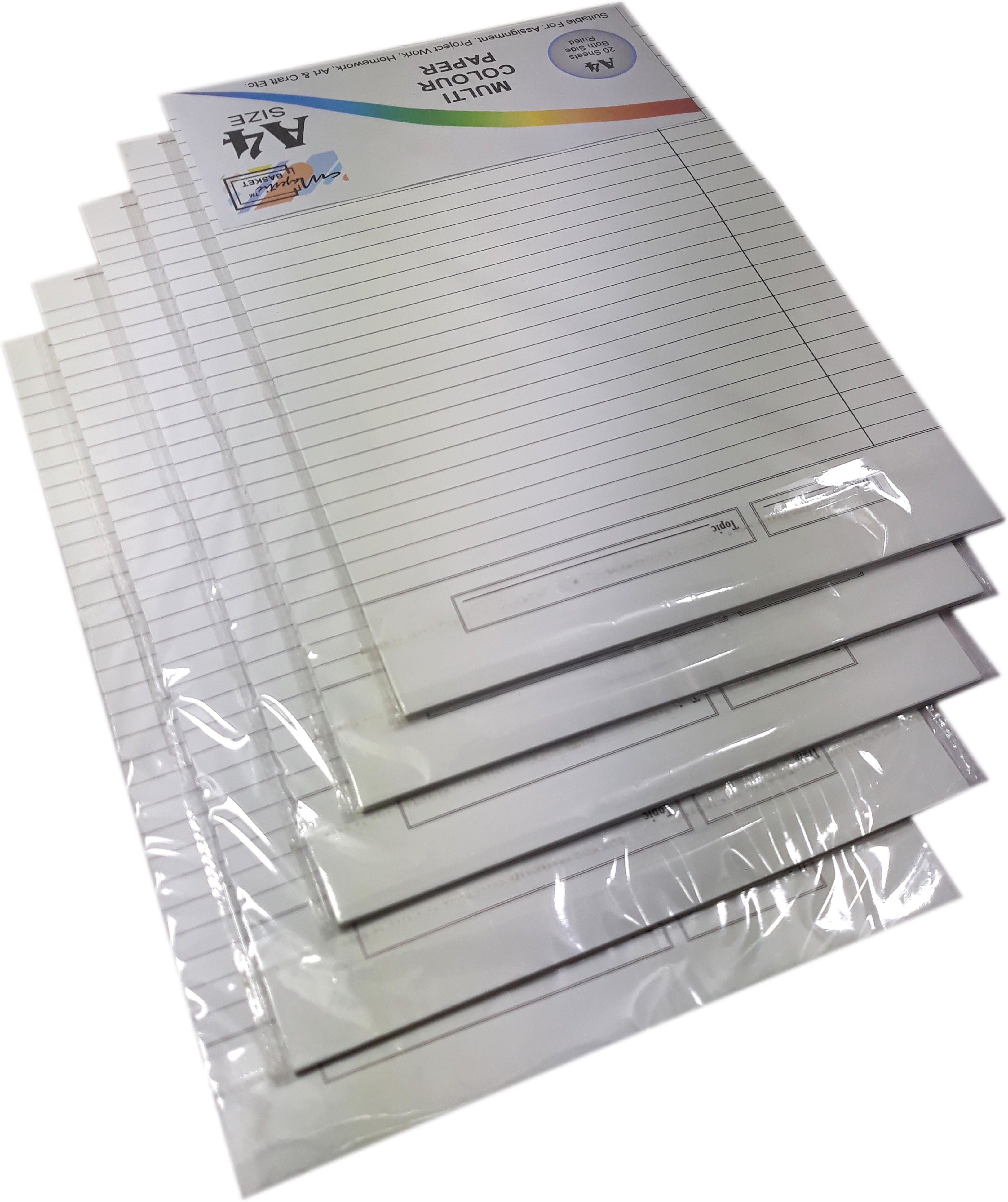 High Quality Both Side Ruled White Project/ Assignment/ Practical / Homework Sheets [Pack of 5 - 100 Sheets] Both Side Ruled A4 90 gsm Multipurpose Paper-image-46