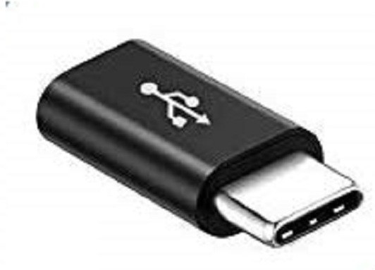 Fedus Black Micro USB to Type-C Adapter Charging and Data Sync Multicolor Phone Converter image 1
