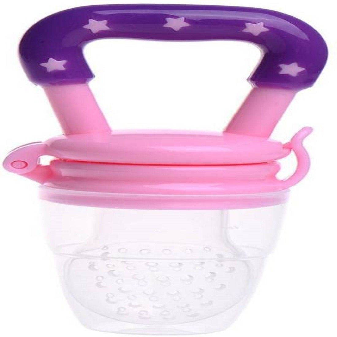 Baby fruit Feeder/BPA Free/Food Feeder/Silicone Food Nibbler(Pink) Soother-image-40