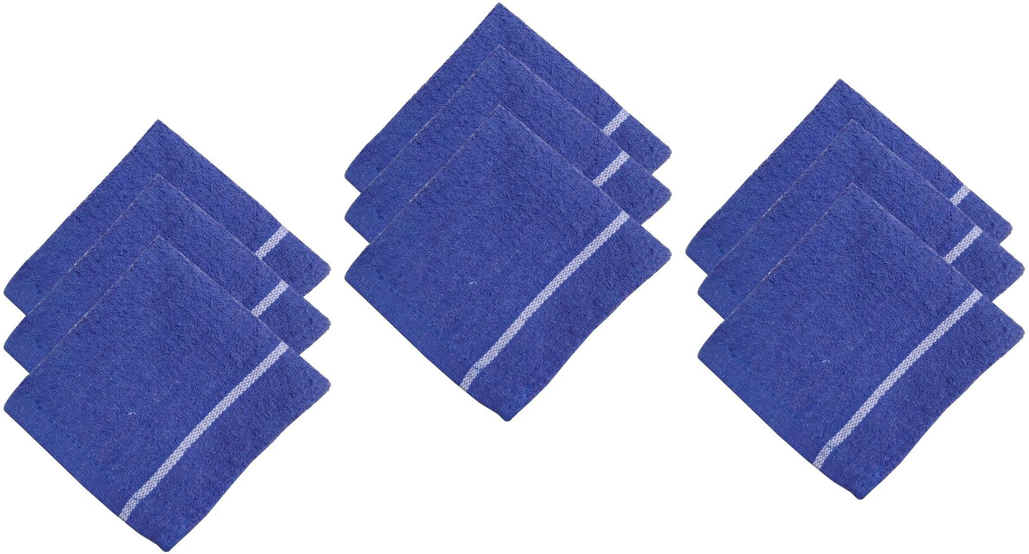Utkarsh (Pack Of 9 ) Premium Quality Pure Cotton (Size:24x24 cm) Multi Purpose Super Clean Polish Towel Wet & Dry Multi Color Cleaning Cloth Hankies/ Hanky/ Handkerchief ["Blue"] Handkerchief-image-46
