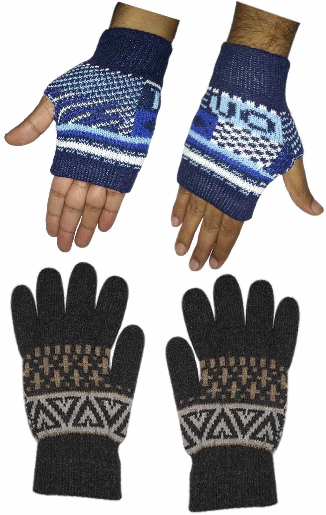 Printed Winter Men Gloves-image-25