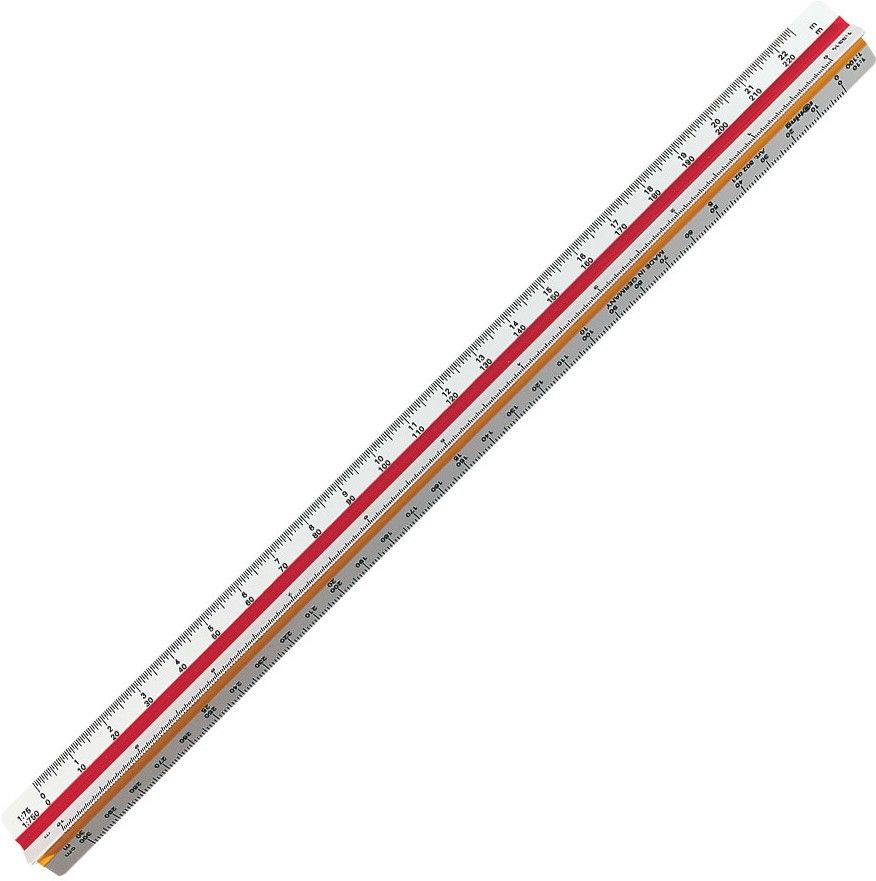 Triangular Scale Plastic No.2 1:10,1:20,1:25,1:33,1:50,1:75 Ruler-image-31