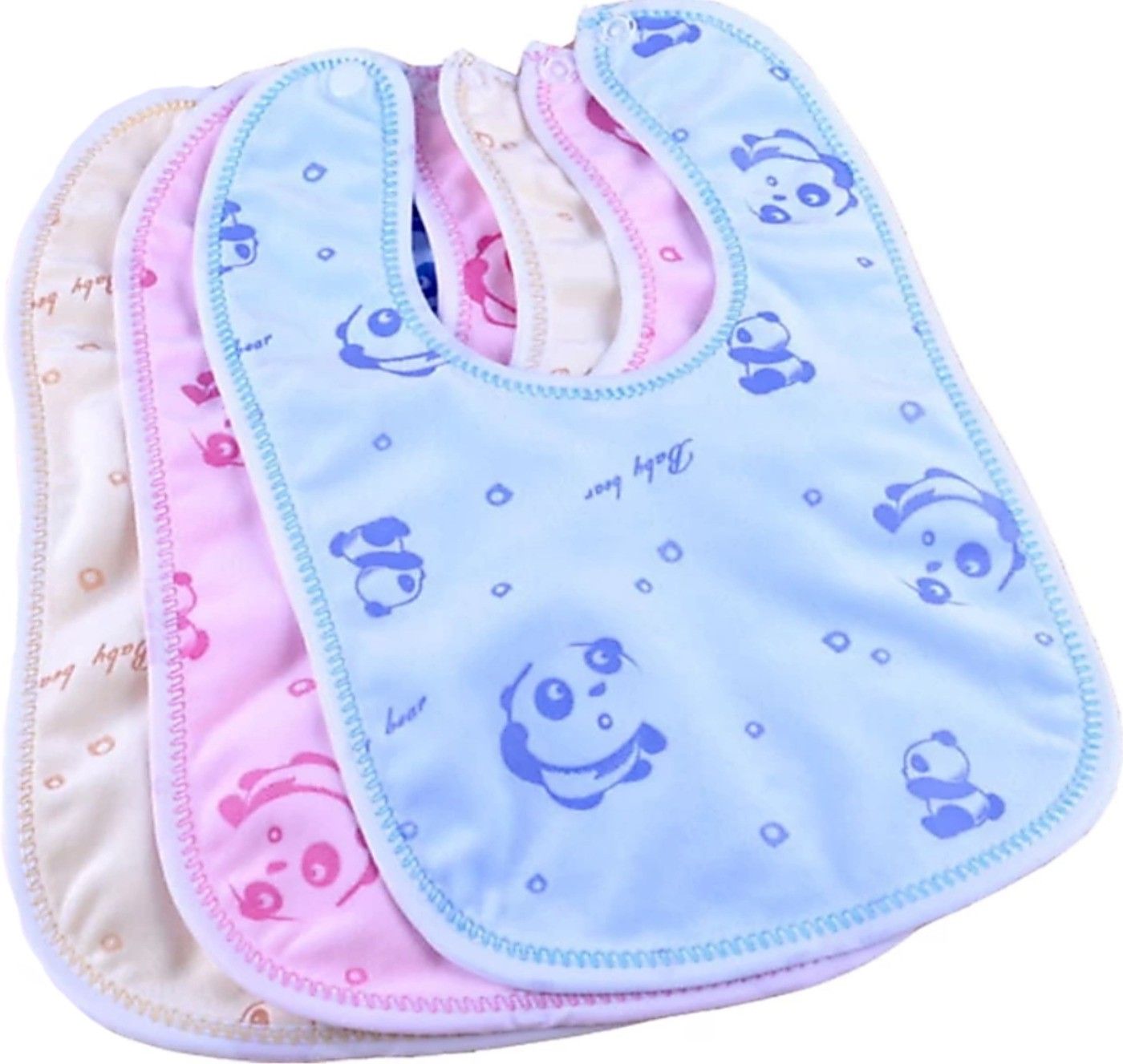 Double Layered Waterproof Colorful Preinted Baby Bibs