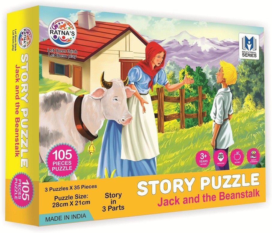 Story Jigsaw Jack & the Beanstalk 105 pieces jigsaw puzzle-image-1
