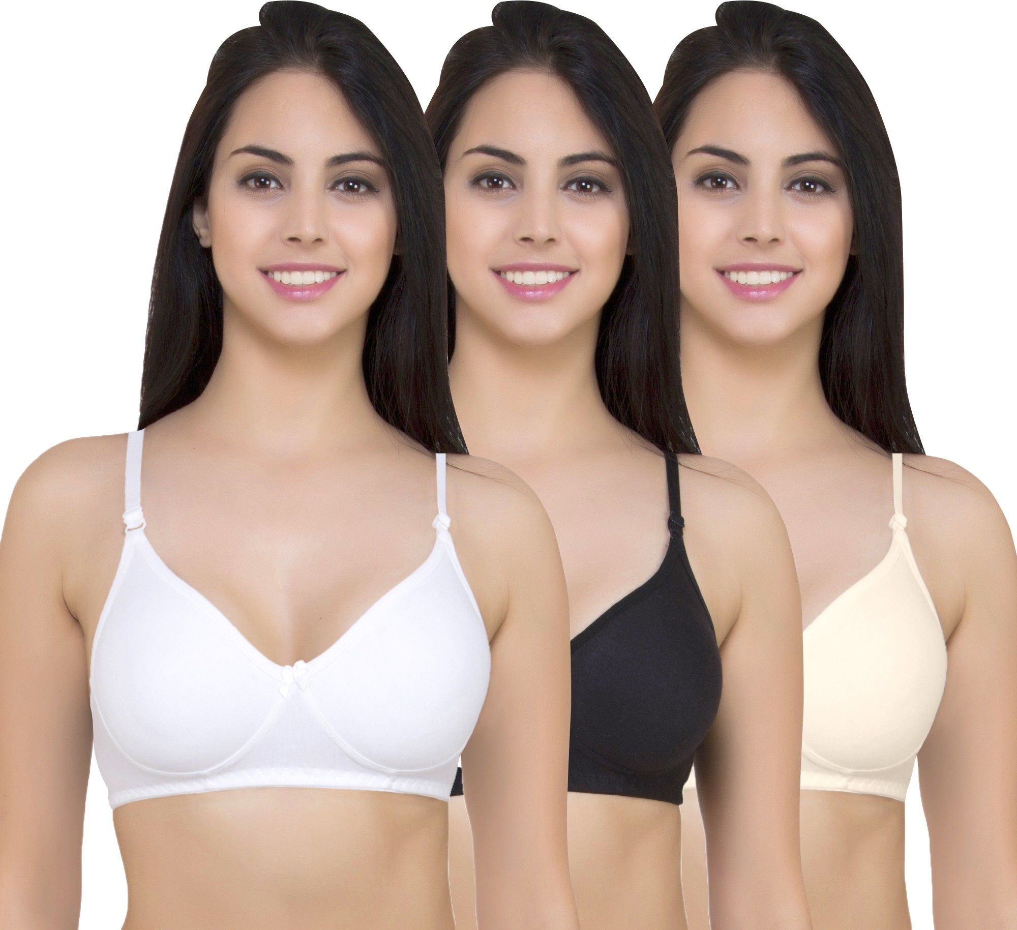 akhiyaan Pack of 3 Women Full Coverage Non Padded Bra-picture-21