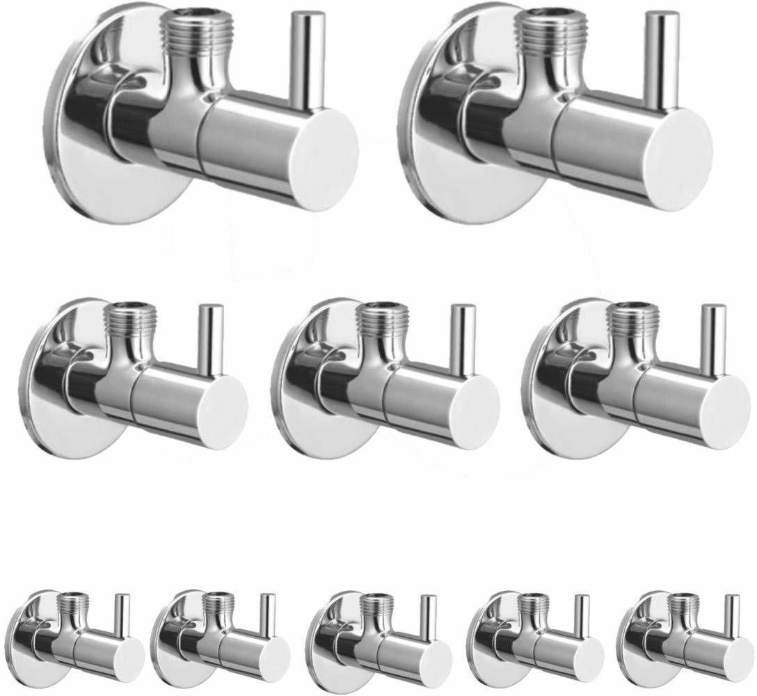 Angle Cock Flora Brass Chrome Plated (Pack of 10) Angle Cock Faucet-image-1