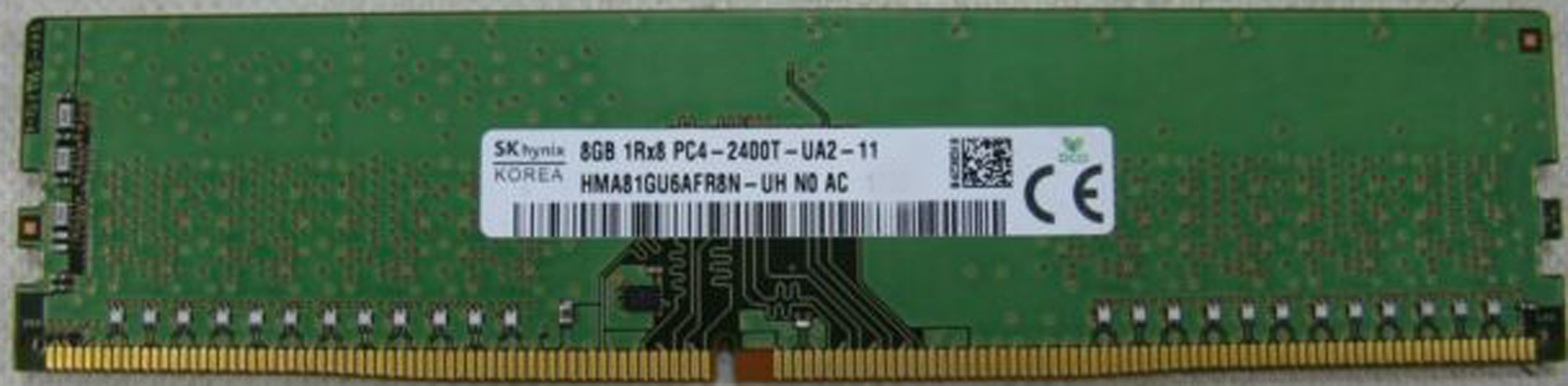 Hynix DESKTOP RAM PC4 -2400T DDR4 8 GB (Single Channel) PC (HMA81GU6AFR8N-UH 288-Pin Dimm Memory Module) image 1