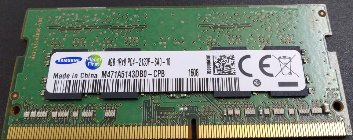 SAMSUNG SO-DIMM PC4-17000, 1RX8 DDR4 4 GB (Single Channel) Laptop (M471A5143DB0-CPB DDR4 2133 Mhz 260-pin LAPTOP RAM) image 1